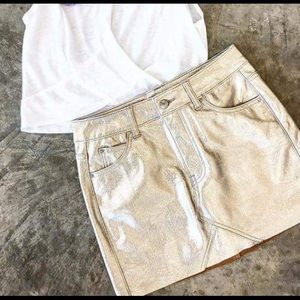 Metallic gold skirt size small